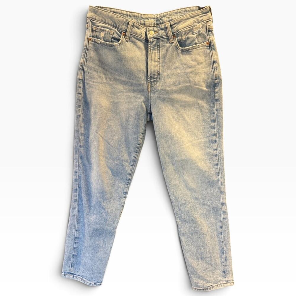 Old Navy O.G. Straight Jeans Womens 10 Light Wash High Rise Ankle Denim